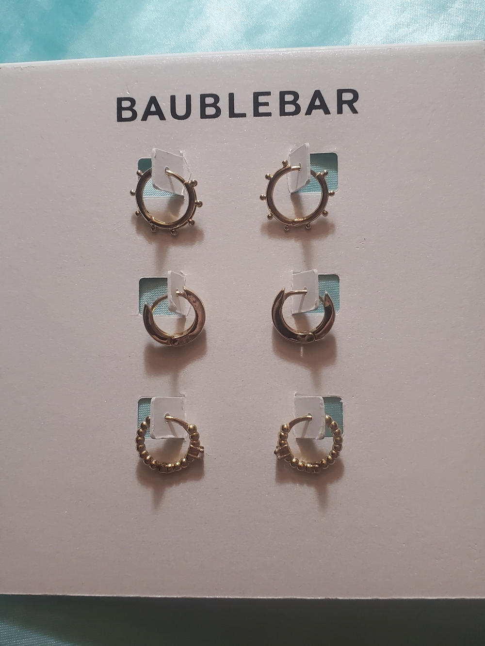 BaubleBar Gold Tone Hoop Earring Set - 3 Pairs